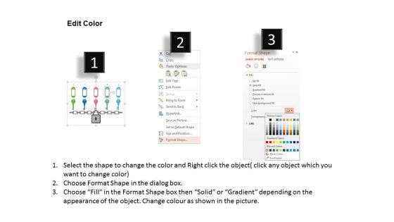 Five Key Tags With Lock And Chain Powerpoint Template