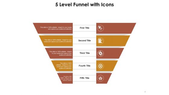 Five Level Funnel Diagram Interest Evaluation Sales Ppt PowerPoint Presentation Complete Deck