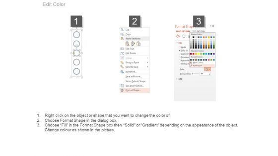 Five Points Business Agenda Diagram Powerpoint Slides