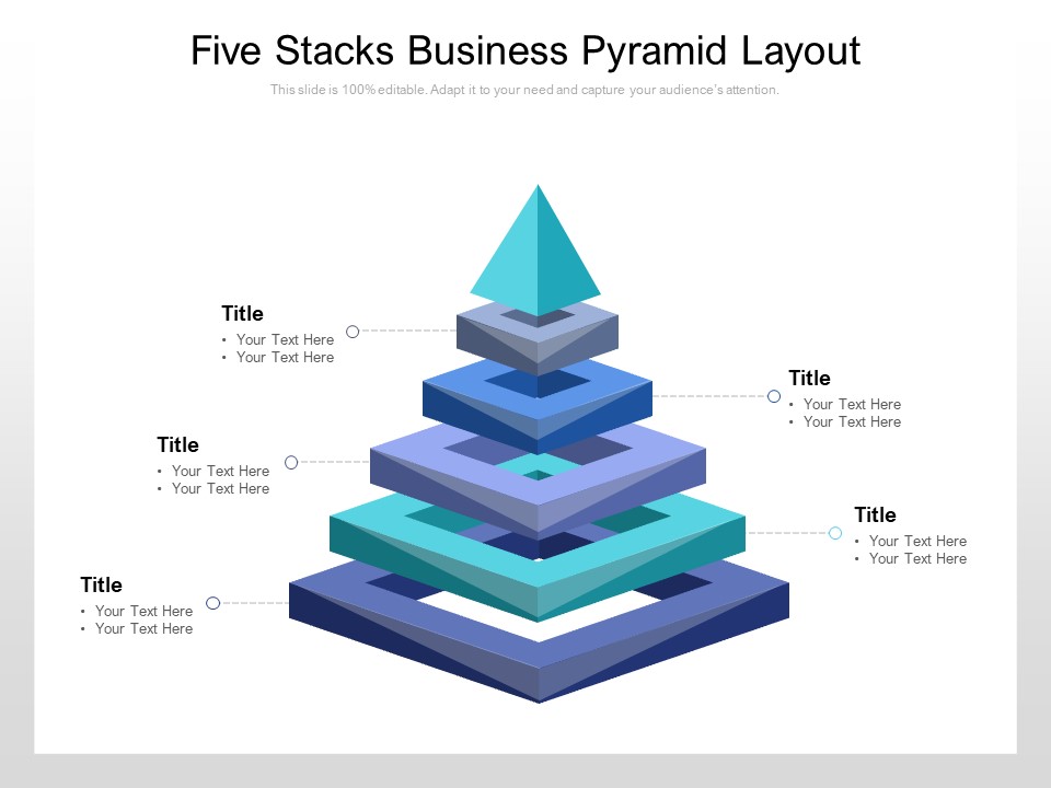 Five Stacks Business Pyramid Layout Ppt PowerPoint Presentation Outline Samples