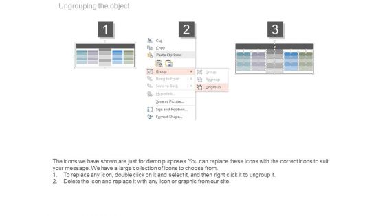 Five Steps Financial Analysis Table Powerpoint Slides