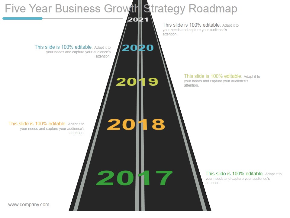 Five Year Business Growth Strategy Roadmap Ppt PowerPoint Presentation Show
