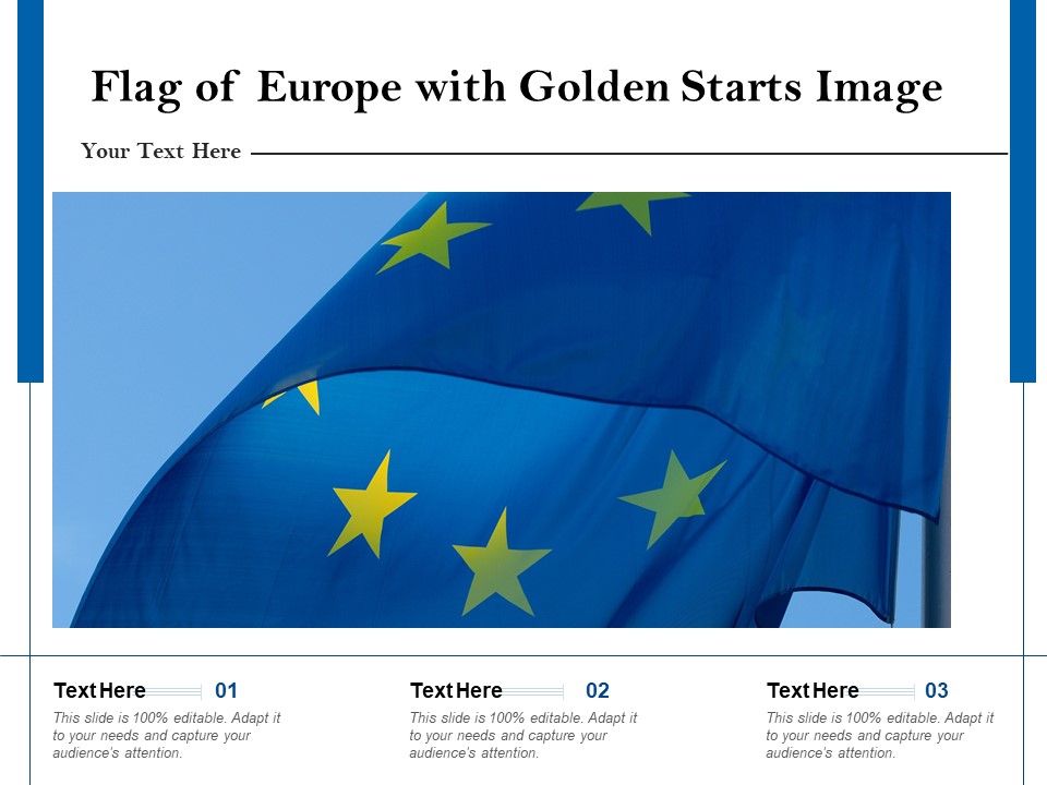 Flag Of Europe With Golden Starts Image Ppt PowerPoint Presentation Ideas Maker PDF