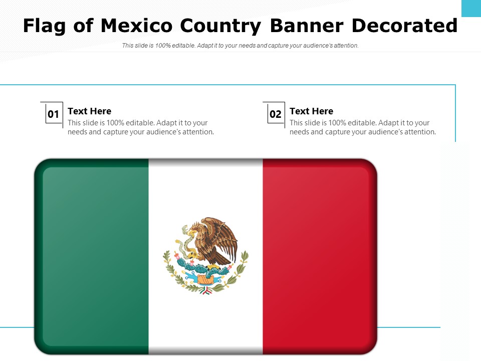 Flag Of Mexico Country Banner Decorated Ppt PowerPoint Presentation Gallery Background PDF