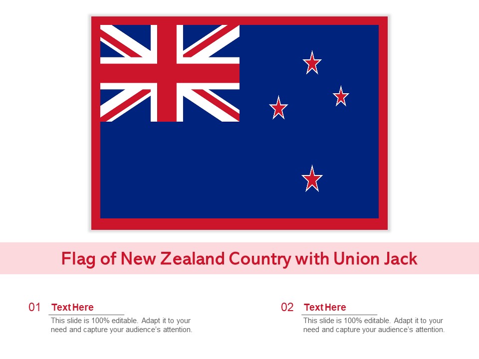 Flag Of New Zealand Country With Union Jack Ppt PowerPoint Presentation File Files PDF