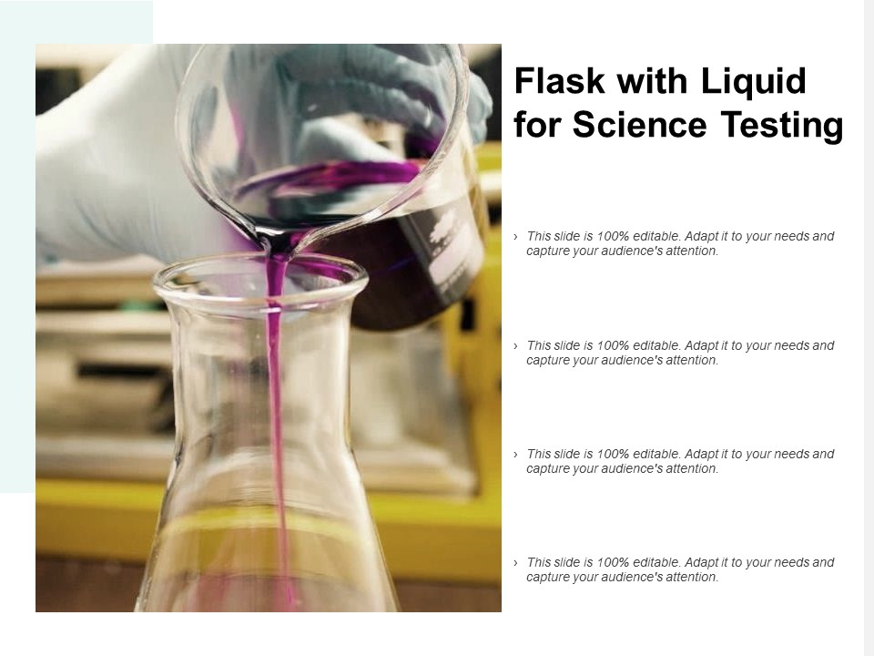 Flask With Liquid For Science Testing Ppt PowerPoint Presentation File Sample