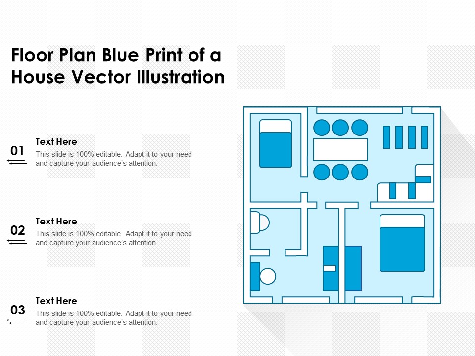 Floor Plan Blue Print Of A House Vector Illustration Ppt PowerPoint Presentation Slides Example PDF