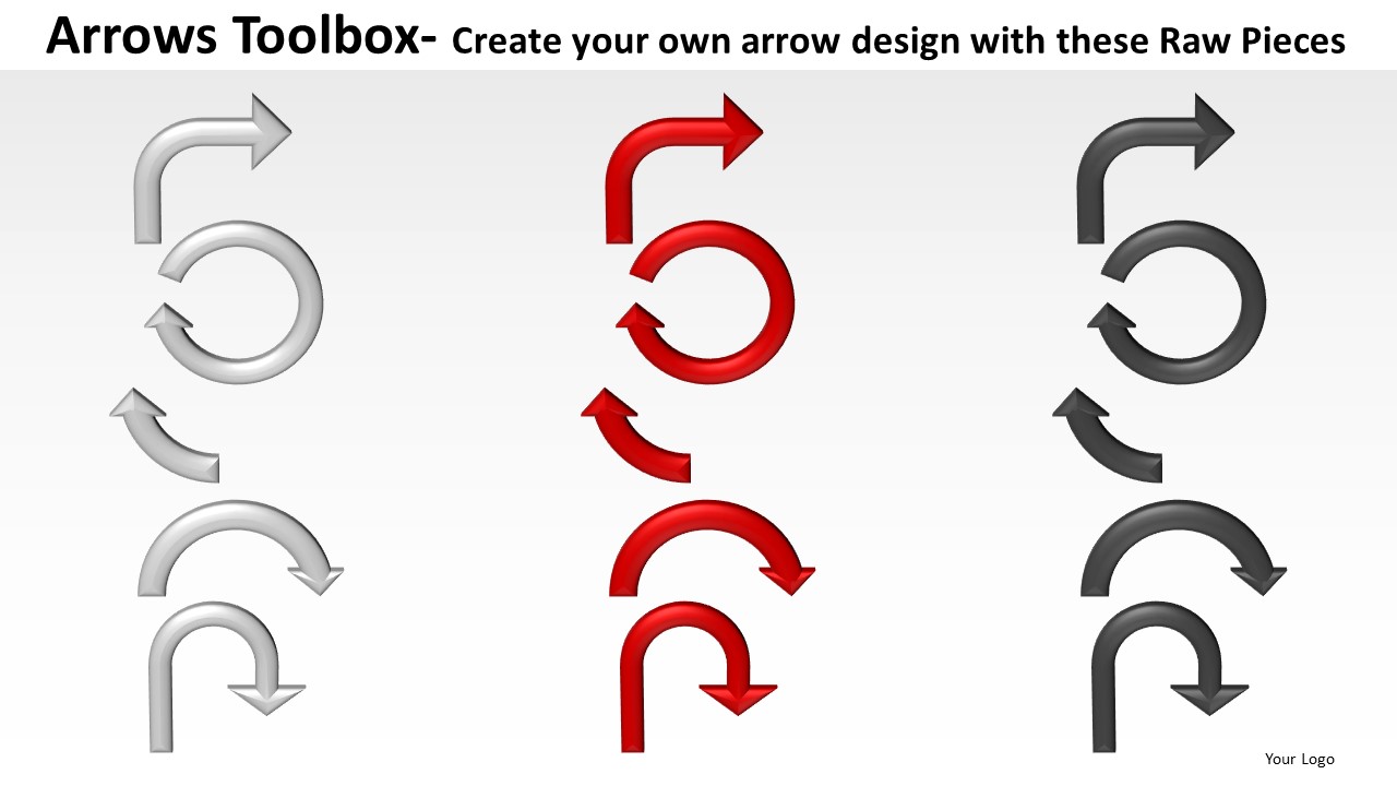 Flowchart Process Arrows Toolbox PowerPoint Slides And Ppt Diagram Templates