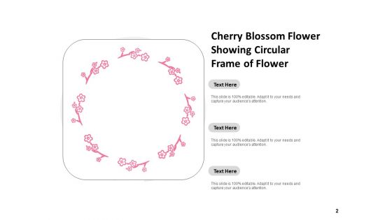 Flowering Cherry Bunch Flowers Single Flower Ppt PowerPoint Presentation Complete Deck