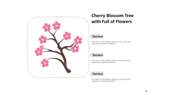 Flowering Cherry Bunch Flowers Single Flower Ppt PowerPoint Presentation Complete Deck