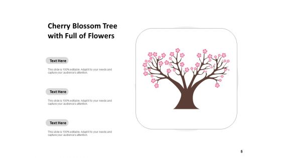 Flowering Cherry Bunch Flowers Single Flower Ppt PowerPoint Presentation Complete Deck