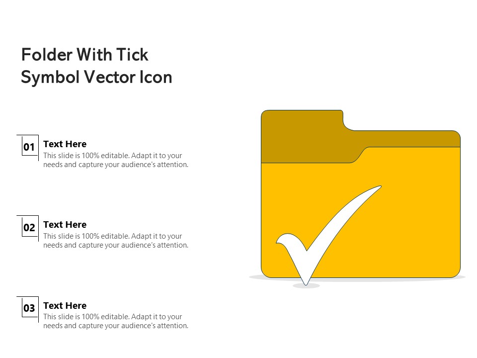 Folder With Tick Symbol Vector Icon Ppt PowerPoint Presentation Layouts Designs Download PDF