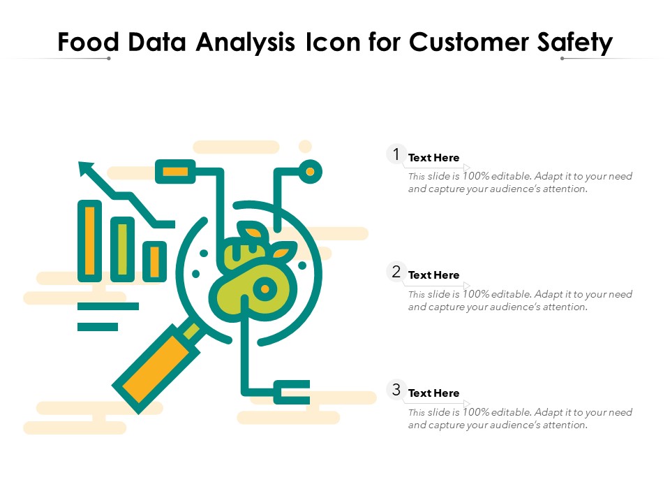 Food Data Analysis Icon For Customer Safety Ppt PowerPoint Presentation Gallery Graphics Tutorials PDF