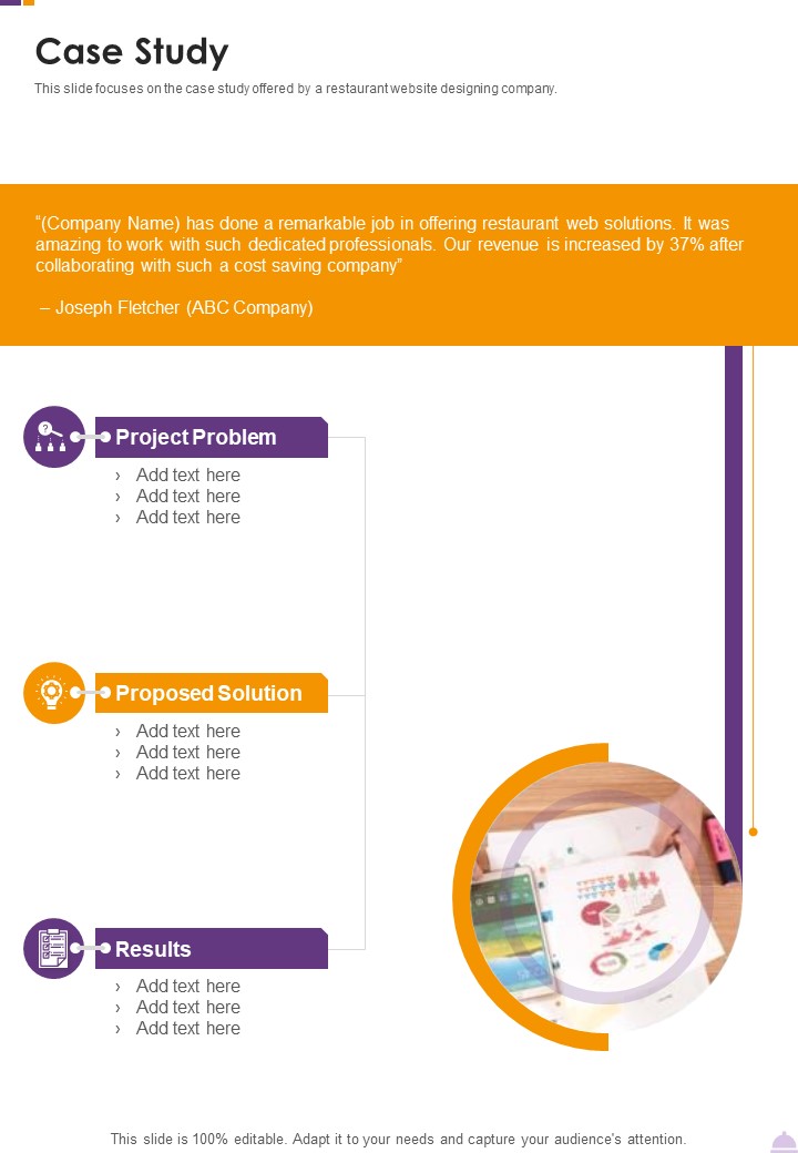 Food Outlet Web Designing Proposal Case Study One Pager Sample Example Document