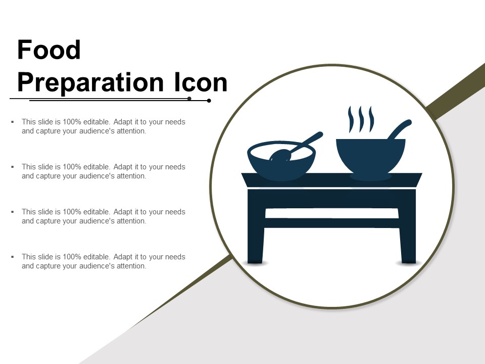 Food Preparation Icon Ppt PowerPoint Presentation Model Outline