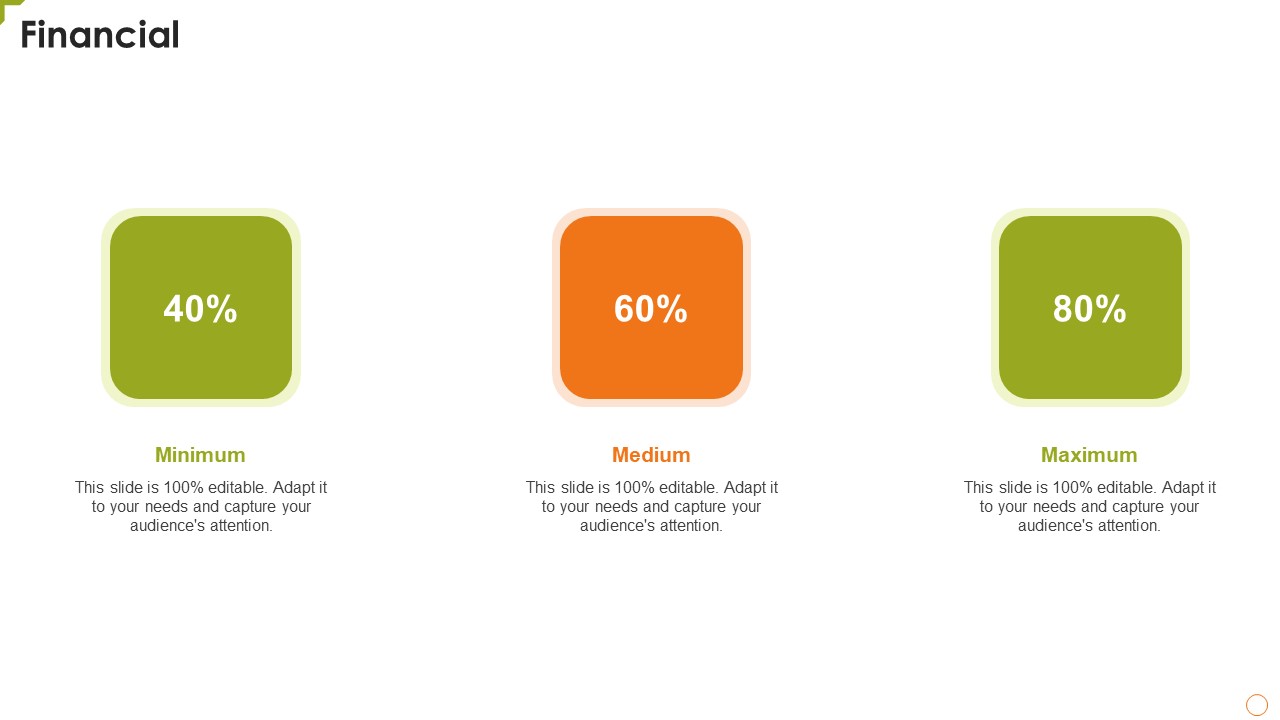 Food Product Pitch Deck Financial Guidelines PDF