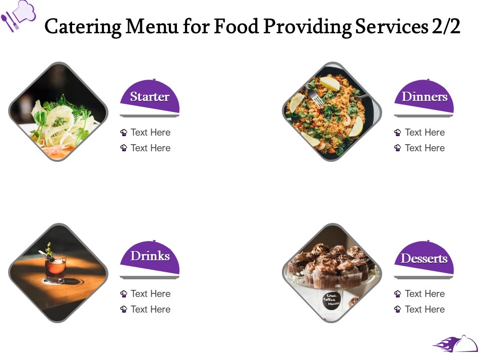 Food Providing Services Catering Menu For Food Providing Services Desserts Ppt PowerPoint Presentation Outline Infographics PDF