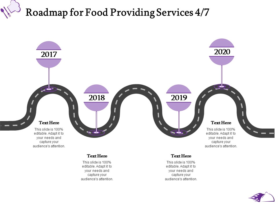 Food Providing Services Catering Menu For Food Providing Services Roadmap For Food Providing Services 2017 To 2020 Portrait PDF