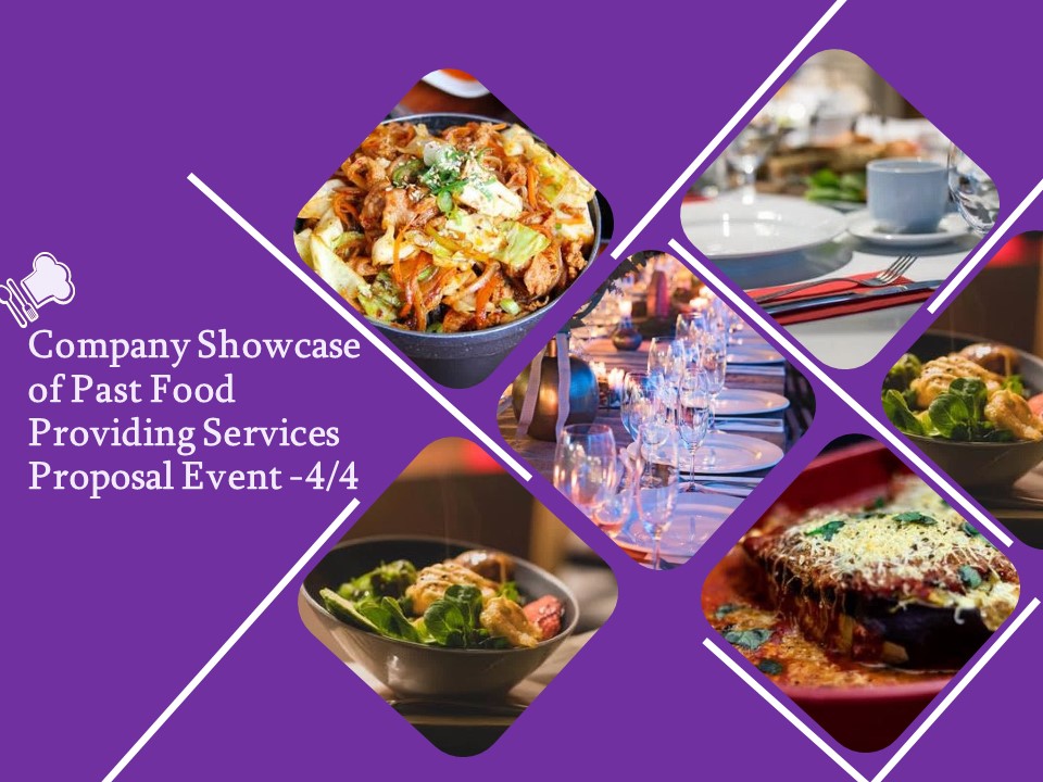 Food Providing Services Company Showcase Of Past Food Providing Services Proposal Event Marketing Diagrams PDF