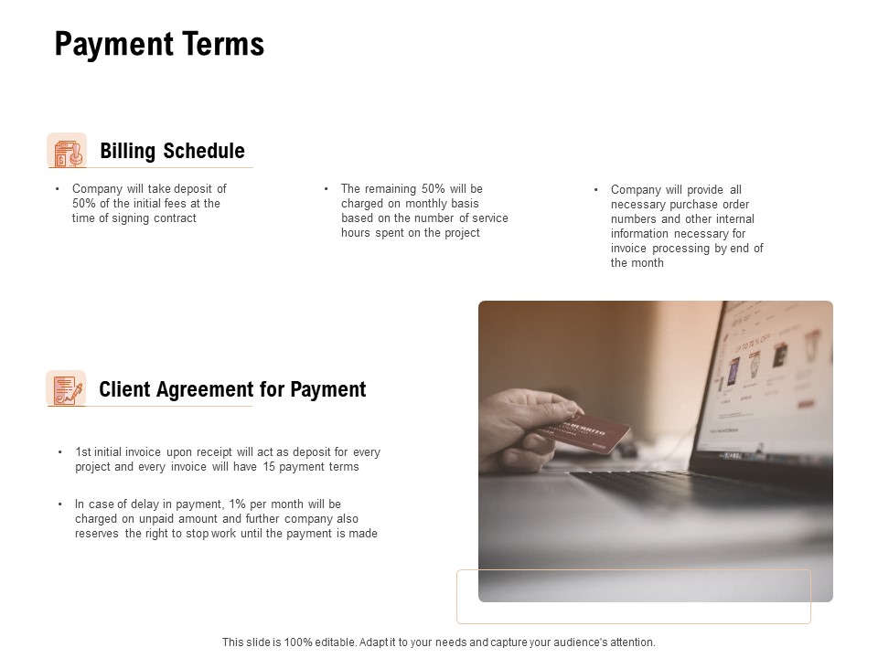 For Launching Company Site Payment Terms Ppt PowerPoint Presentation Icon Layout PDF