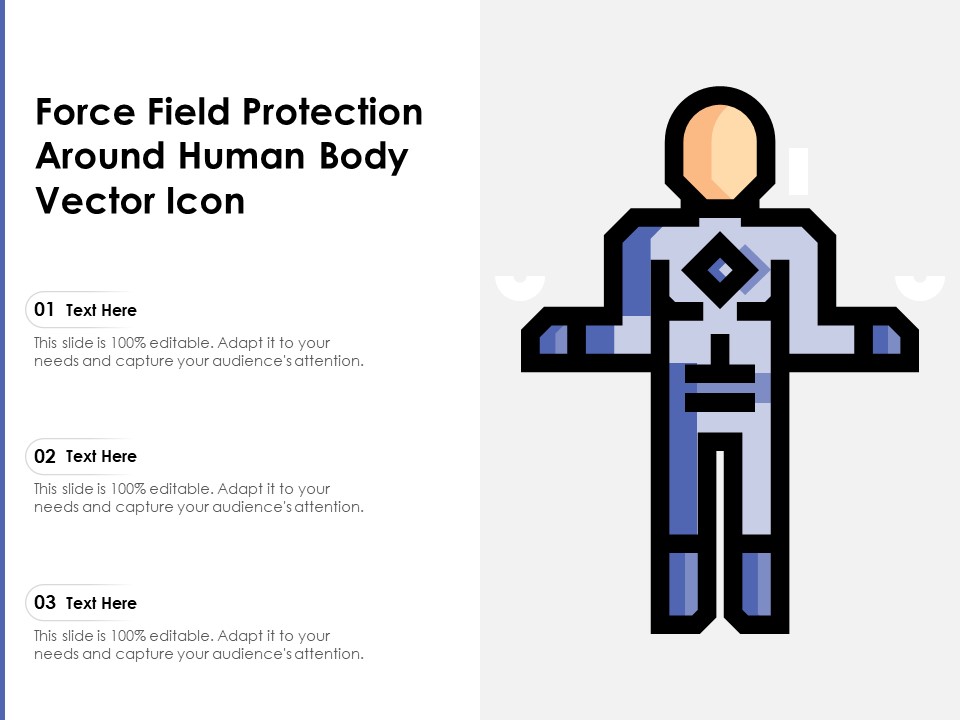Force Field Protection Around Human Body Vector Icon Ppt PowerPoint Presentation Gallery Topics PDF