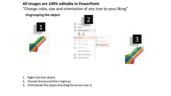 Four Arrow Strips Infographic Powerpoint Templates