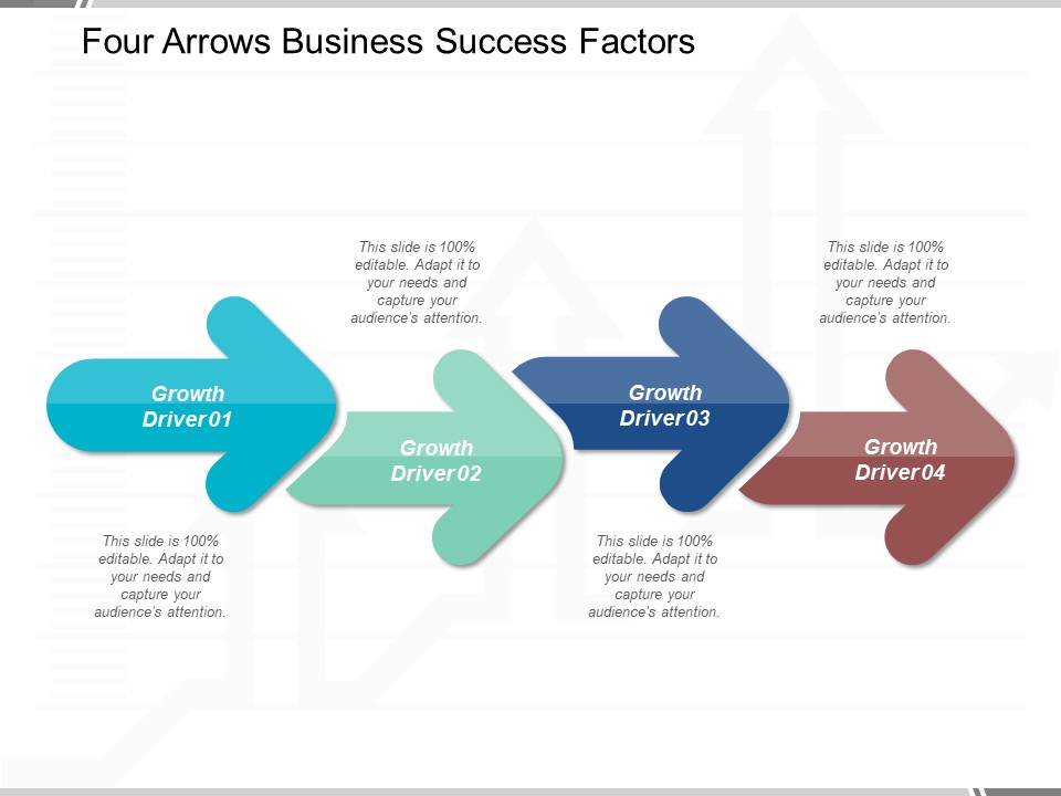 Four Arrows Business Success Factors Ppt Powerpoint Presentation Icon Guidelines