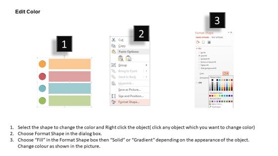 Four Banners With Bullet Points Powerpoint Templates