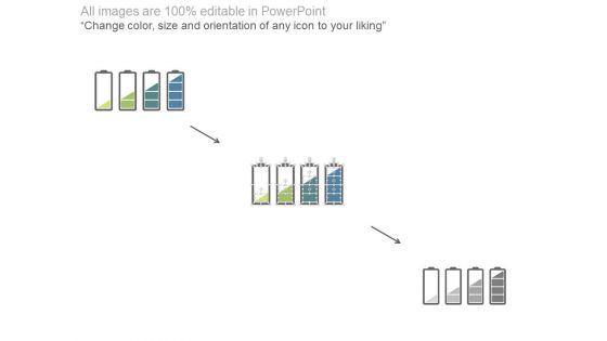 Four Batteries For Power Backup Storage Powerpoint Slides