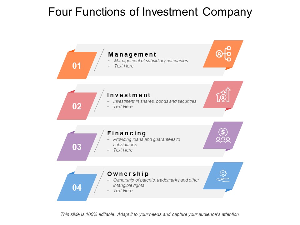 Four Functions Of Investment Company Ppt PowerPoint Presentation Gallery Picture