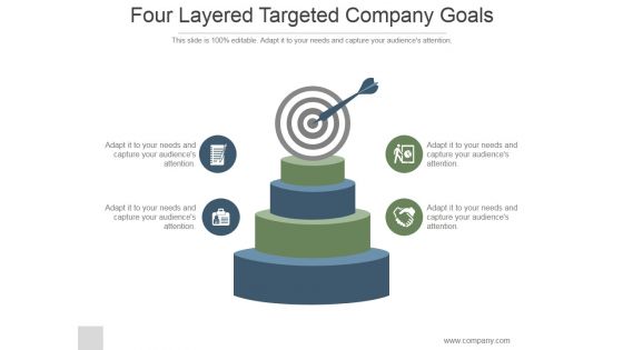 Four Layered Targeted Company Goals Ppt PowerPoint Presentation Diagrams