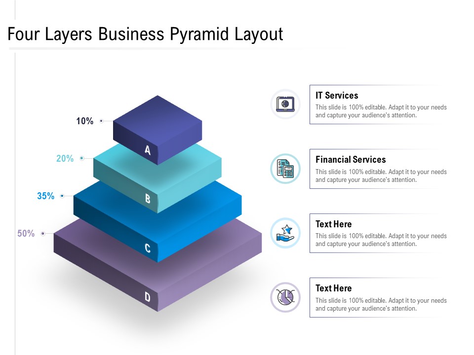 Four Layers Business Pyramid Layout Ppt PowerPoint Presentation Background Image PDF