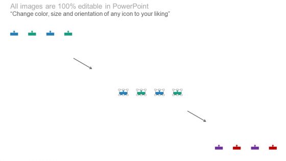 Four Linear Arrows Timeline For Business Agenda Powerpoint Slides