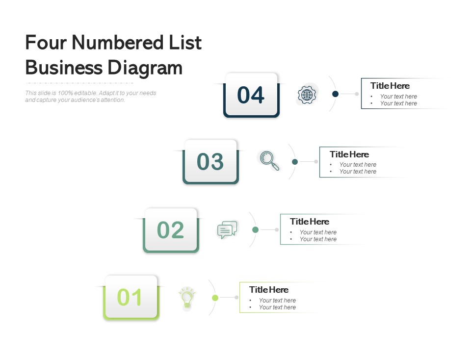 Four Numbered List Business Diagram Ppt PowerPoint Presentation Gallery Graphic Images