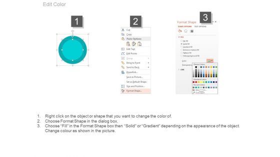 Four Options Circle Chart With Percentage Powerpoint Slides