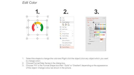 Four Semi Circular Speedometers Dashboard With Text Holders Ppt PowerPoint Presentation File Layouts