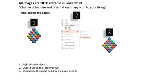 Four Stage Cube Infographic Diagram Powerpoint Templates