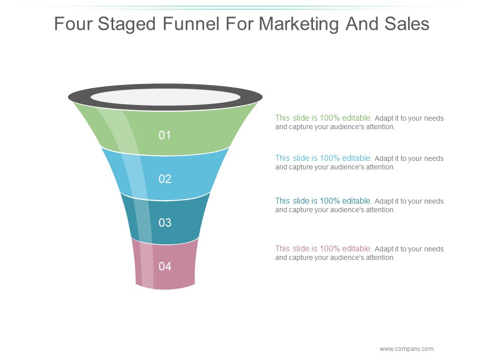 Four Staged Funnel For Marketing And Sales Ppt PowerPoint Presentation Professional