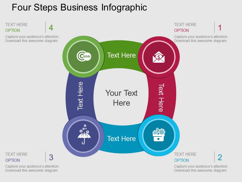 Four Steps Business Infographic Powerpoint Templates