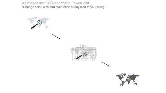 Four Steps Global Search Diagram PowerPoint Slides