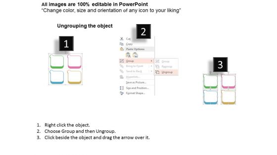 Four Steps To Execute Business Ideas Powerpoint Template