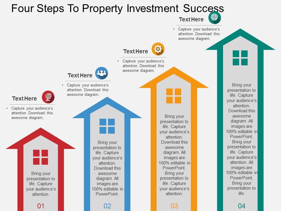 Four Steps To Property Investment Success Powerpoint Template