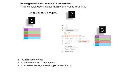 Four Vertical Steps For Business Process Powerpoint Template