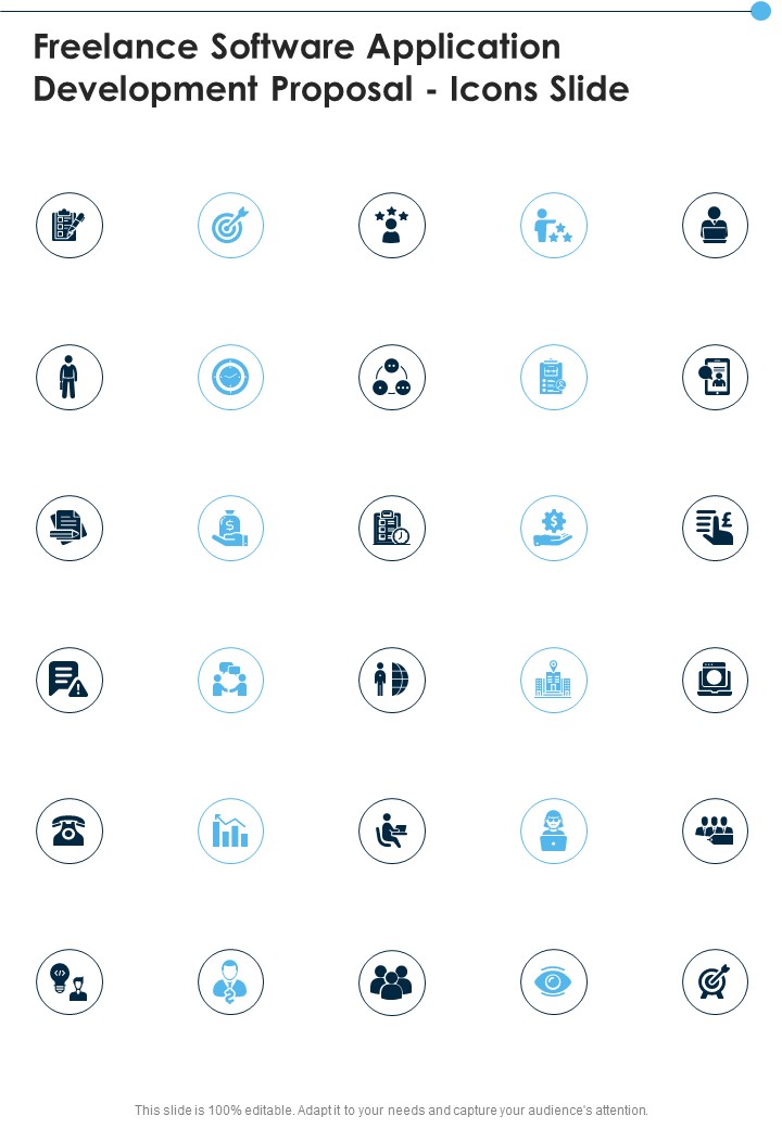 Freelance Software Application Development Proposal Icons Slide One Pager Sample Example Document