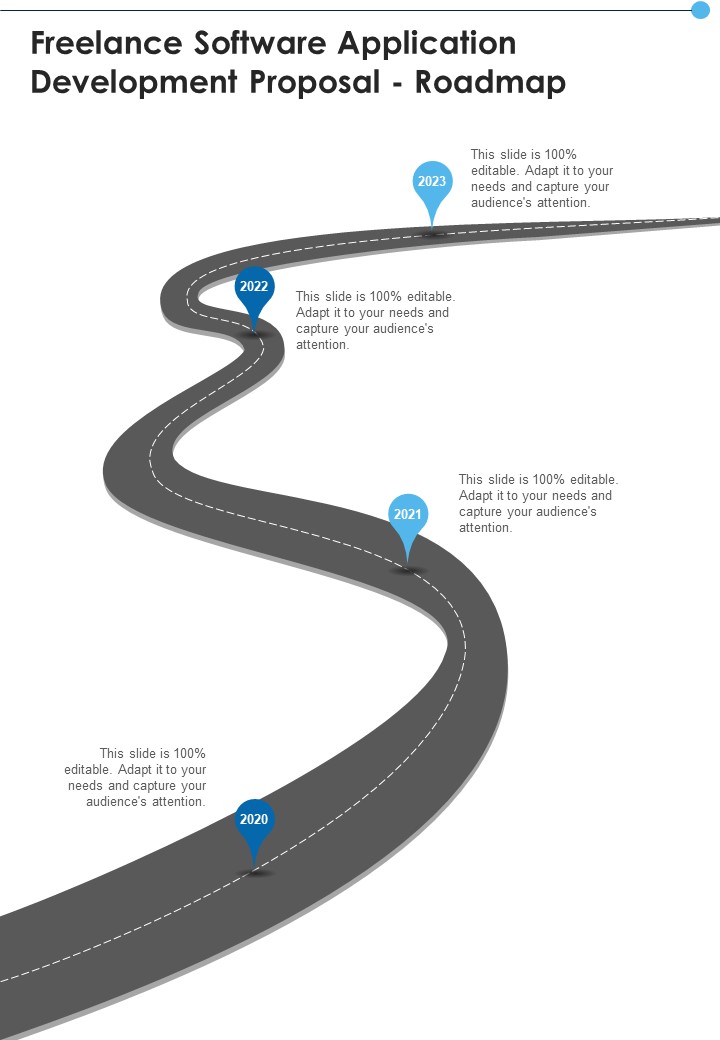 Freelance Software Application Development Proposal Roadmap One Pager Sample Example Document