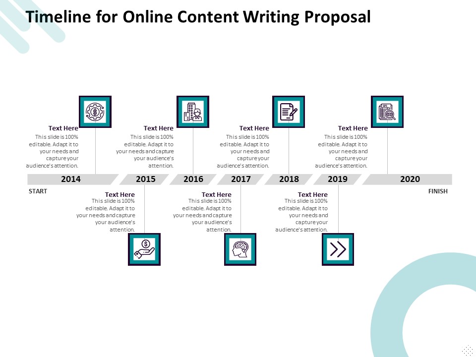 Freelance Writing Timeline For Online Content Writing Proposal Ppt Outline Diagrams PDF
