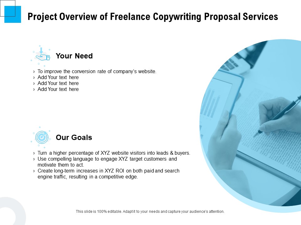 Freelancer RFP Project Overview Of Freelance Copywriting Proposal Services Ppt PowerPoint Presentation Icon Gridlines PDF