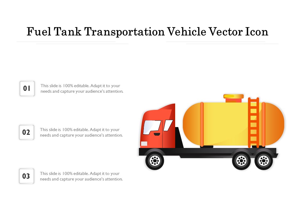 Fuel Tank Transportation Vehicle Vector Icon Ppt PowerPoint Presentation Gallery Visuals PDF