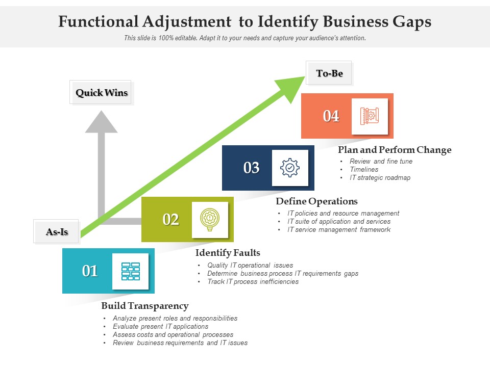 Functional Adjustment To Identify Business Gaps Ppt PowerPoint Presentation Icon Samples PDF