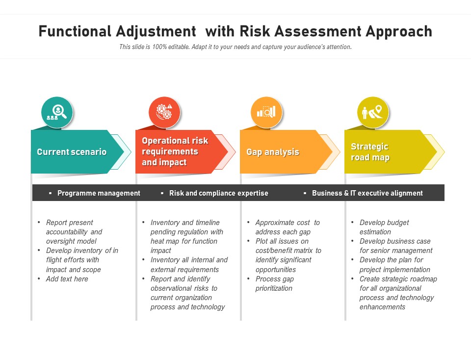 Functional Adjustment With Risk Assessment Approach Ppt PowerPoint Presentation Layouts Format PDF